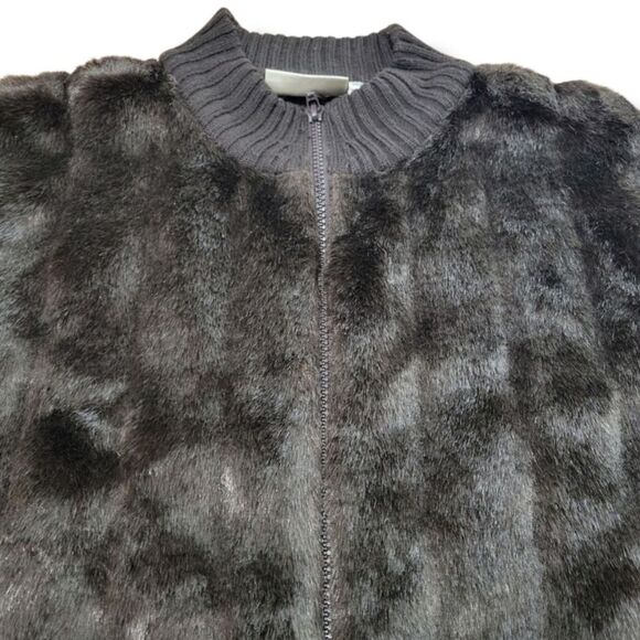 Vintage Kathie Lee Jacket Size Large Kathie Lee Collection Fuax Fur Cardigan VTG - Picture 3 of 5